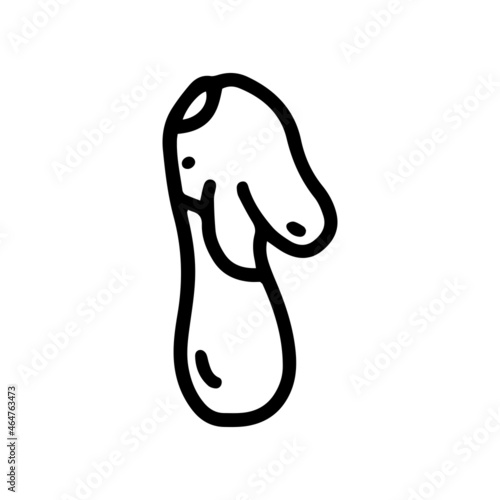 clitoral vibrator line vector doodle simple icon