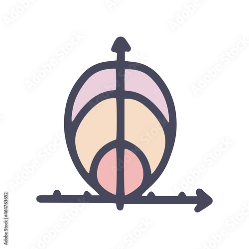 polar graph color vector doodle simple icon photo