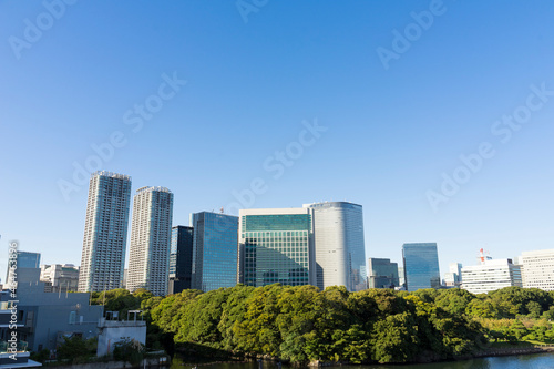 東京の風景　ベイアリアのビル群