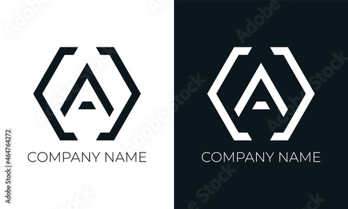 Initial letter a logo vector design template. Creative modern trendy a typography and black colors.