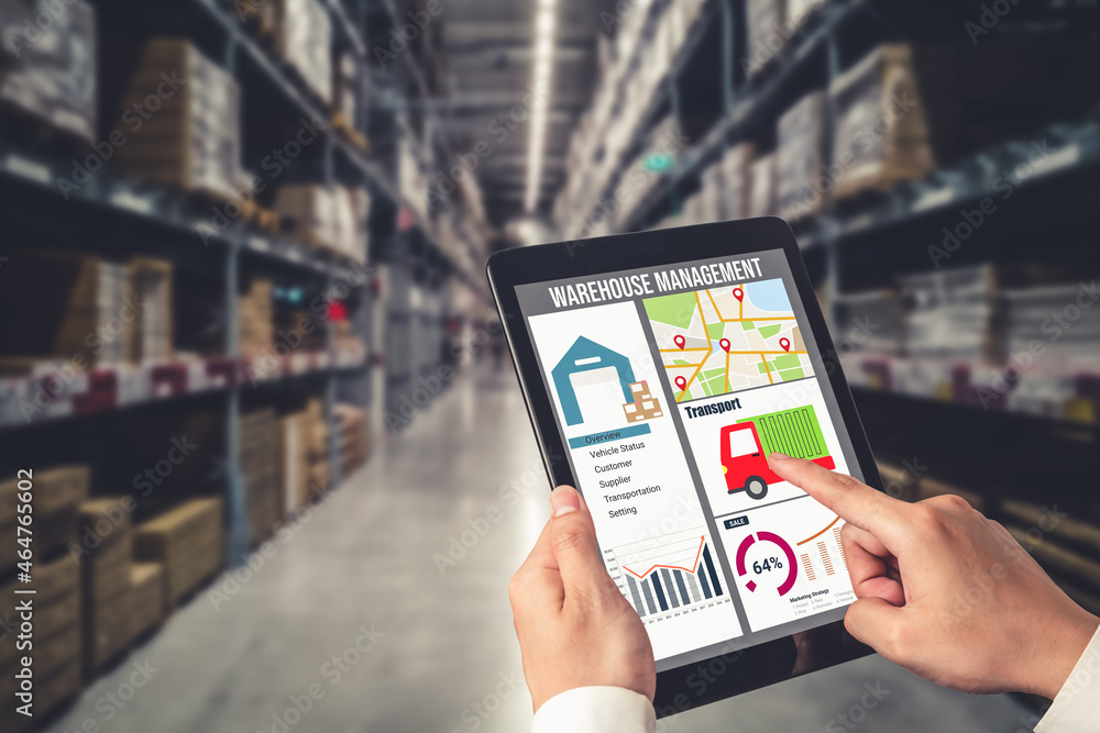 Warehouse management innovative software in computer for real time ...