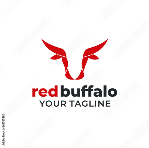 red buffalo sport logo design