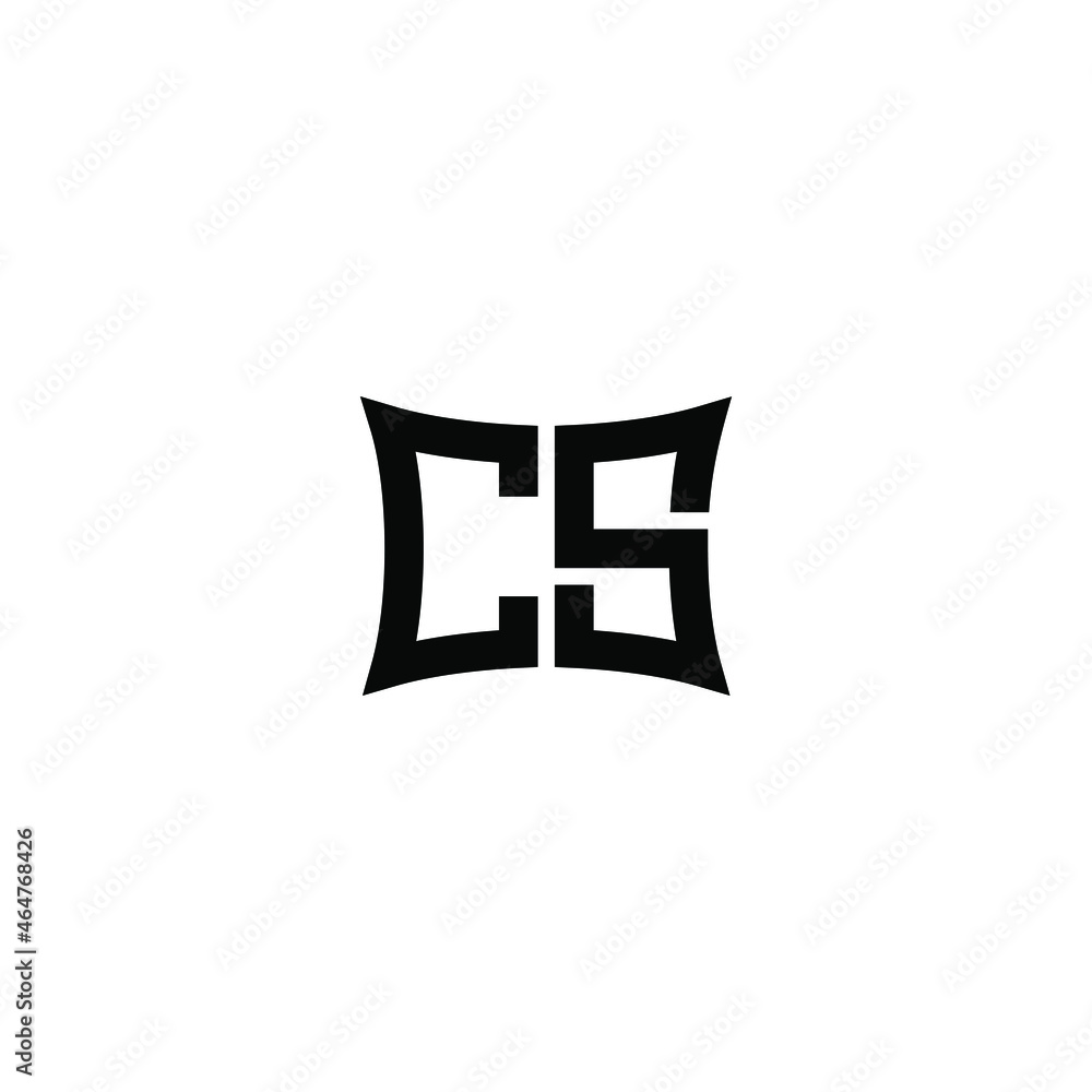 Fototapeta premium Initial CS Monogram Logo Design