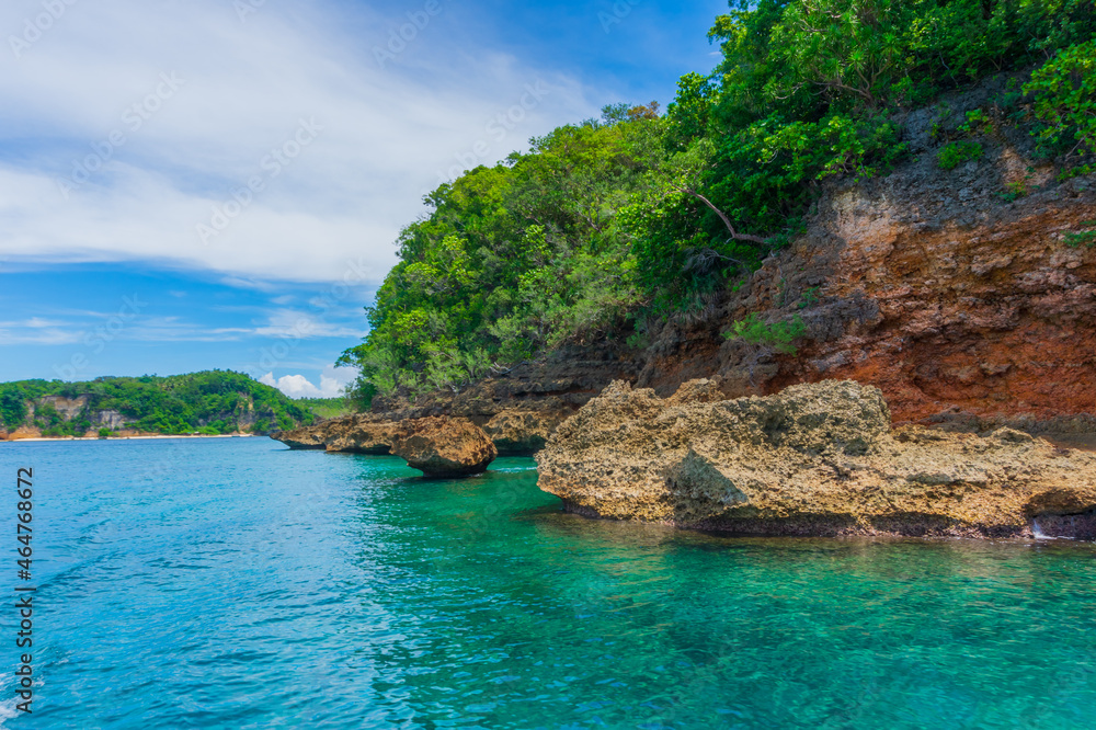 Tropical island view in Puerto Galera, Mindoro Island, Philippines. Travel and landscapes. Tropical island view in Puerto Galera, Mindoro Island, Philippines. Travel and landscapes.