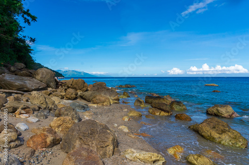 Tropical beach view in Puerto Galera  Mindoro Island  Philippines.  Travel and landscapes.