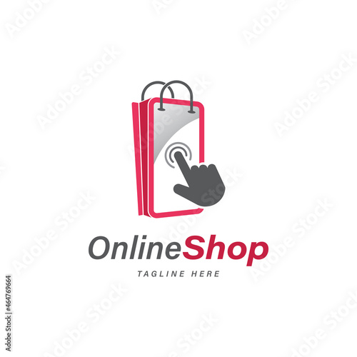 Online Store Logo Design Template, vector illustration