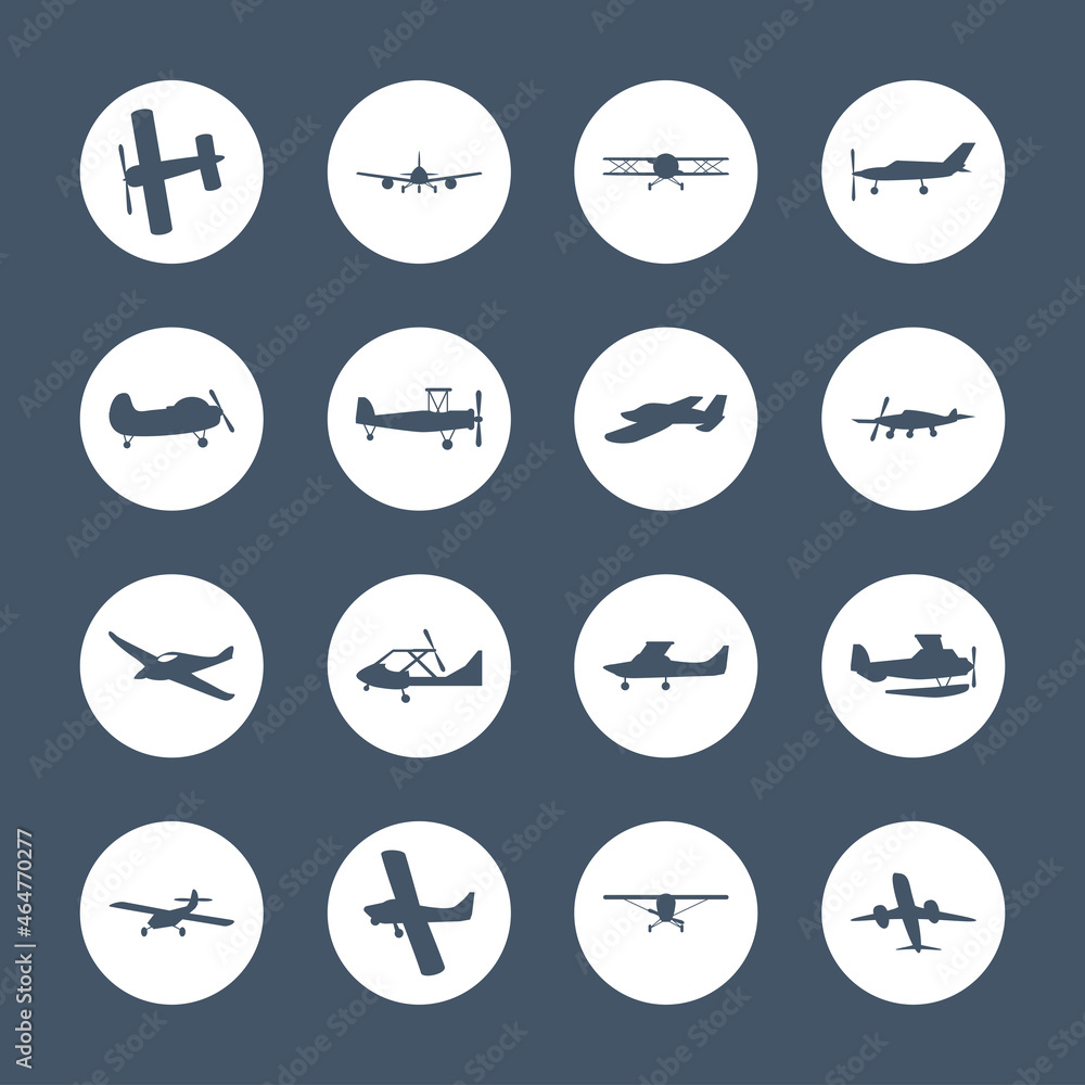 planes silhouette icons