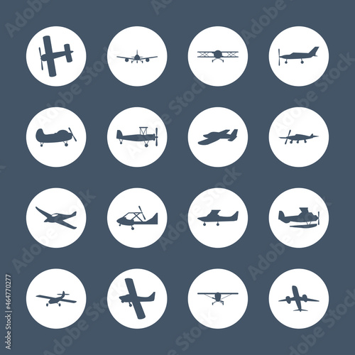planes silhouette icons