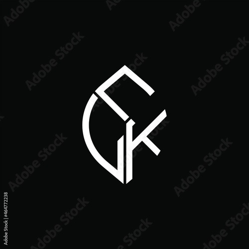 CLK letter logo creative design. CLK unique design
 photo