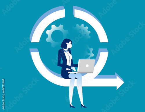 Business agile project management. Vector illustration concept