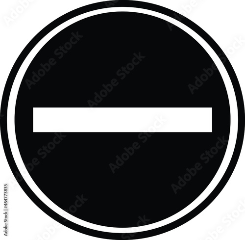 Black-and-white image of traffic signs prohibiting all types of vehicles from entering the road where the sign is installed