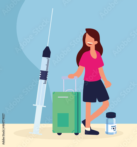 woman vaccinated to travel
