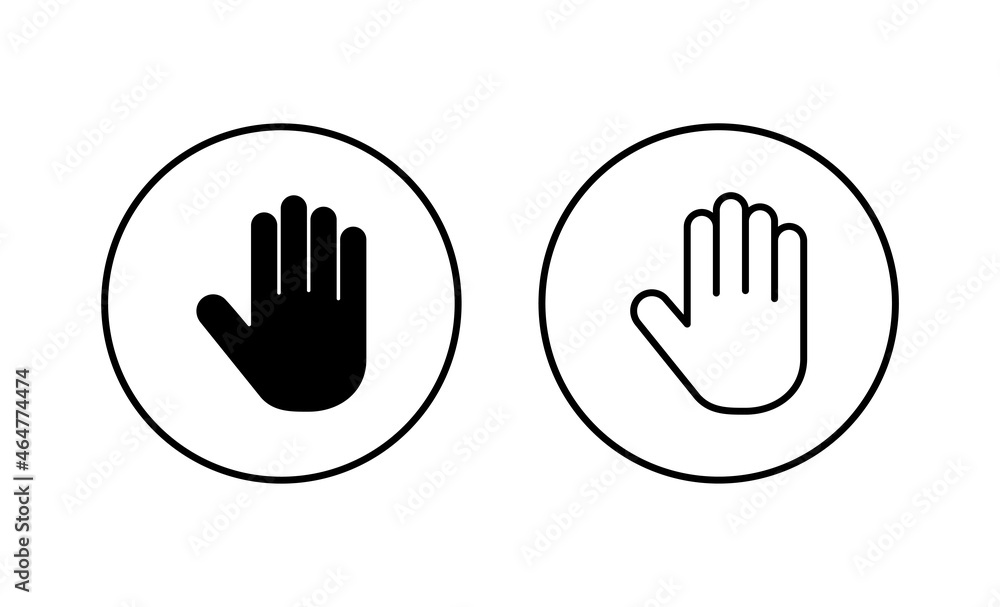 Hand icons set. hand sign and symbol. palm Hand icons set. hand sign and symbol. palm