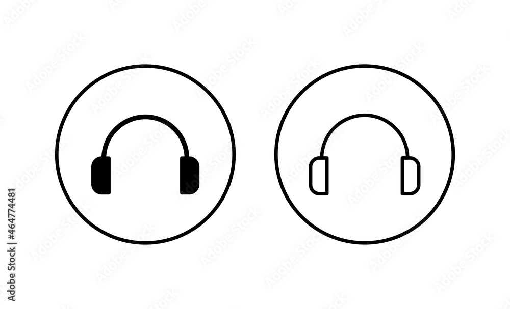 Headphone icons set. Headset sign and symbol Headphone icons set. Headset sign and symbol
