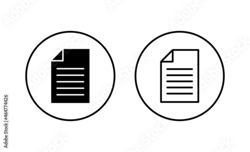 Document icons set. Paper sign and symbol. File Icon