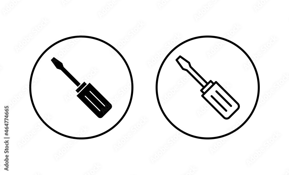 Screwdriver icons set.tools sign and symbol Screwdriver icons set.tools sign and symbol