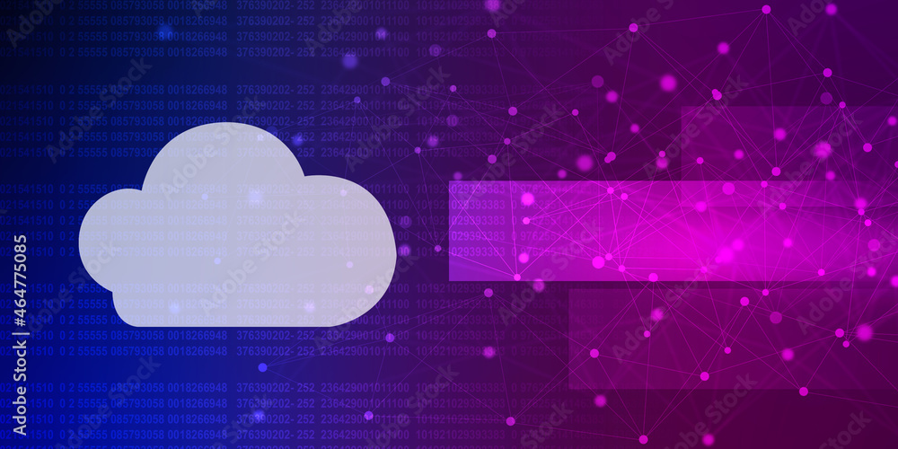 Obraz premium 2d rendering technology Cloud computing 