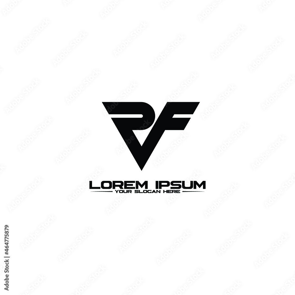 Letter RF simple logo design vector Letter RF simple logo design vector