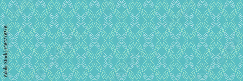 Abstract background pattern with decorative ornament on blue green background. Seamless background for wallpaper, textures. 