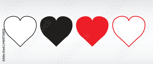 
Collection of heart illustrations, Valentine's Day, Love symbol icon set, love symbol 
vector, posters, cards.