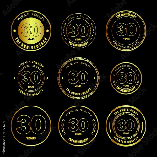 set of premium retro vintage badge ribbon logo design vector template