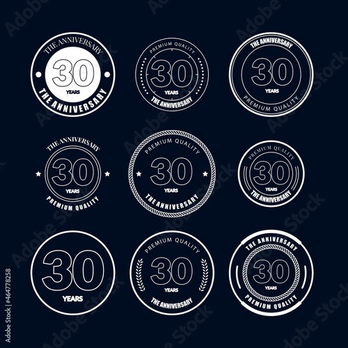 set of premium retro vintage badge ribbon logo design vector template