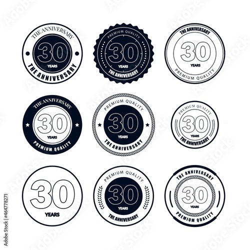 set of premium retro vintage badge ribbon logo design vector template