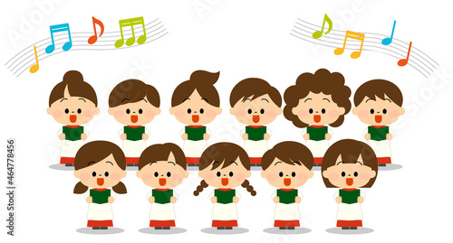 合唱をしている子供たち