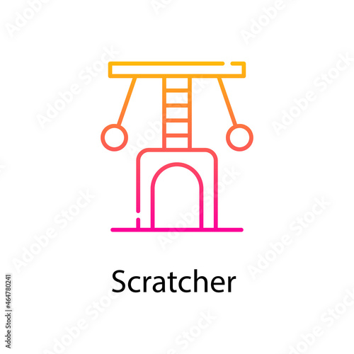 Scratcher Vector gradient Icon Design illustration. Veterinary Symbol on White background EPS 10 File