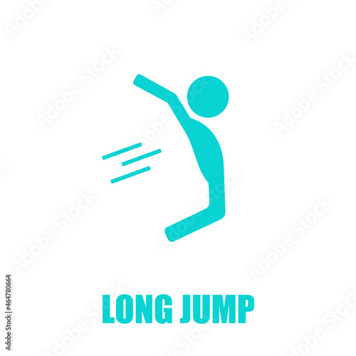 Long Jump. Colored icon.