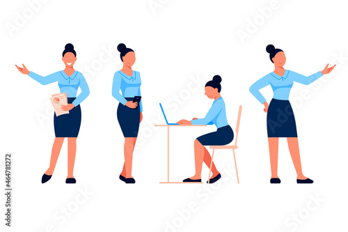 Woman business manager in elegant outfit
