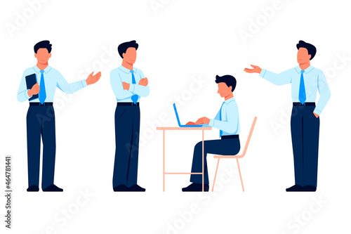 Man office worker in suit