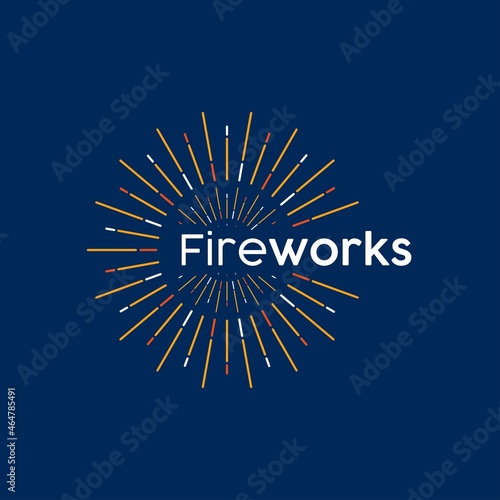 Fireworks Rocket Logo Design. With firecracker symbol. Luxury and premium logo template