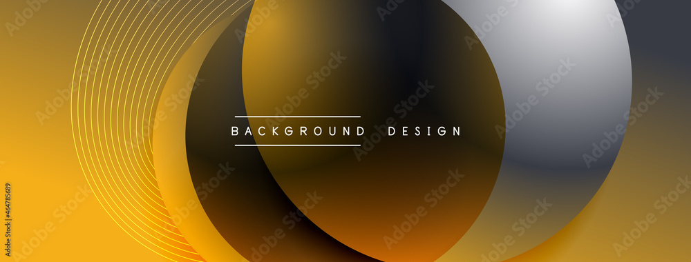 Gradient circles with shadows. Vector techno abstract background. Modern overlapping forms wallpaper background, design template Gradient circles with shadows. Vector techno abstract background. Modern overlapping forms wallpaper background, design template