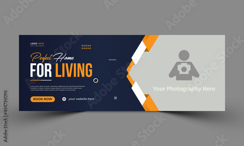real estate social media facebook cover and web banner template