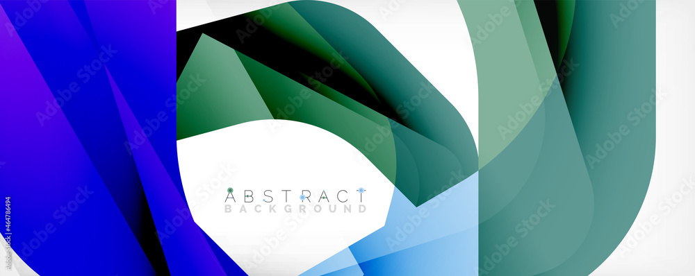 Minimal abstract background - color overlapping shapes on white with shadow lines. Vector Illustration For Wallpaper, Banner, Background, Landing Page Minimal abstract background - color overlapping shapes on white with shadow lines. Vector Illustration For Wallpaper, Banner, Background, Landing Page