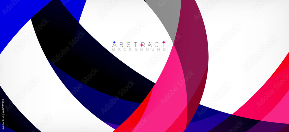 Geometric abstract background. Circle created with overlapping color shapes. Vector Illustration For Wallpaper, Banner, Background, Landing Page Geometric abstract background. Circle created with overlapping color shapes. Vector Illustration For Wallpaper, Banner, Background, Landing Page