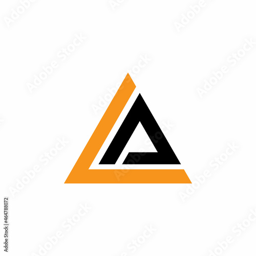 Initial Letter CA Triangle Logo Design vector