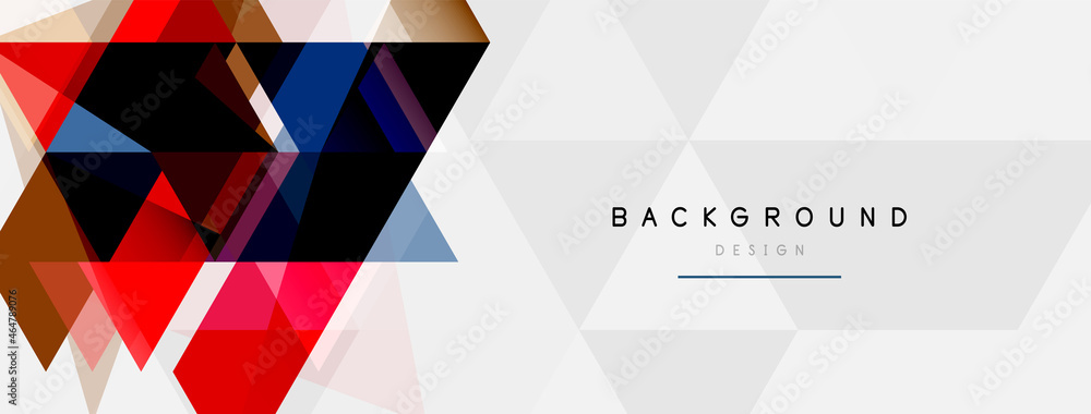 Mosaic triangles geometric background. Techno or business concept, pattern for wallpaper, banner, background, landing page