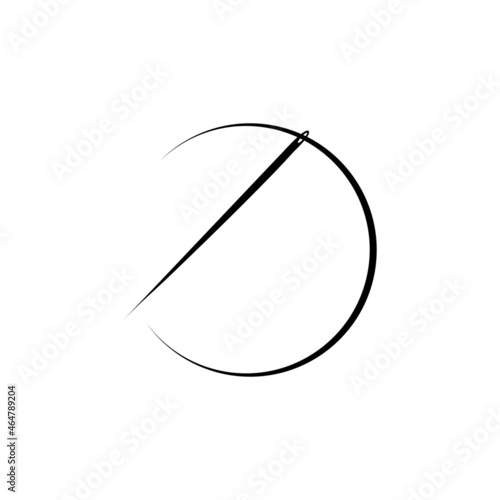 Needle icon logo vector