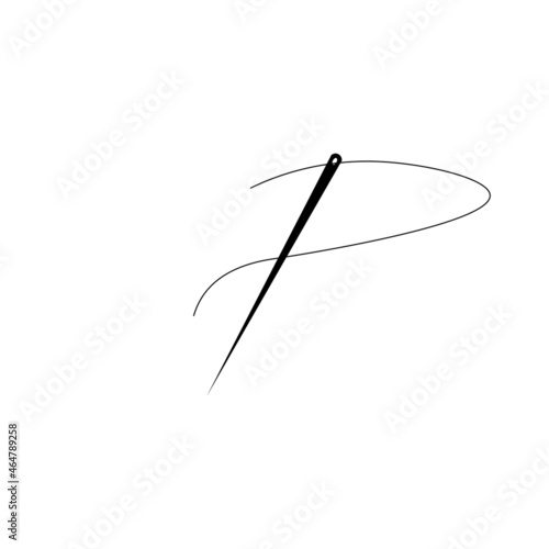 Needle icon logo vector