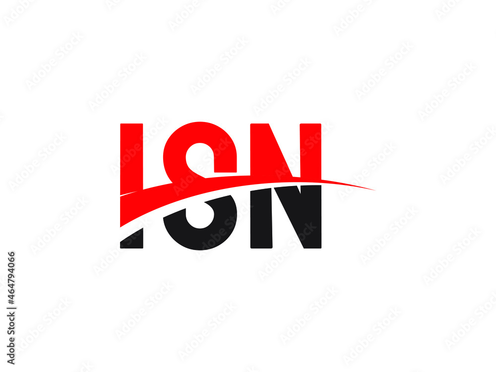 ISN Letter Initial Logo Design Vector Illustration