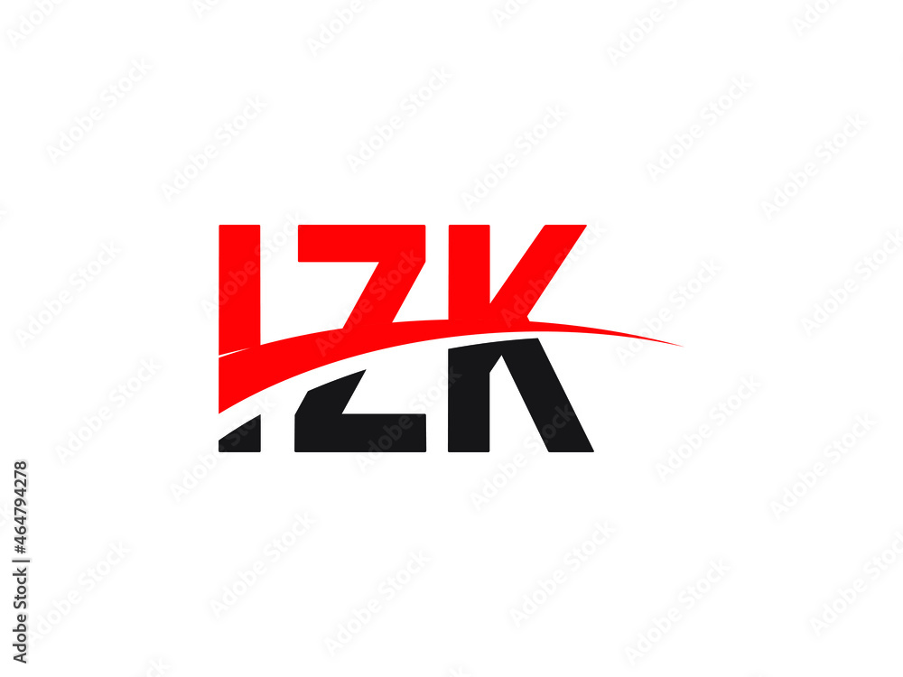 IZK Letter Initial Logo Design Vector Illustration