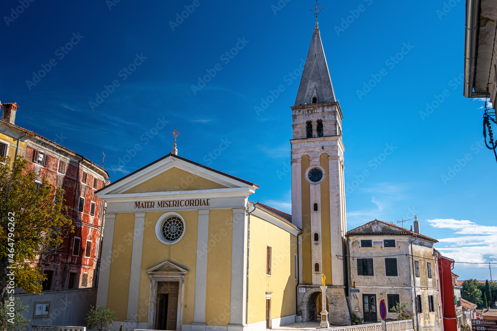Church of Mother of Mercy in the old town of Buje, Istria, Croatia