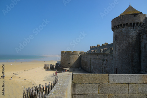 Murais de parede view on the rampart of saint malo