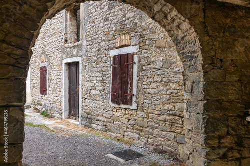 Picturesque views of the old famous village Dragu    in northern Istria  Croatia