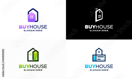 Set of Buy House Logo template icon vector, House Sale logo designs vector