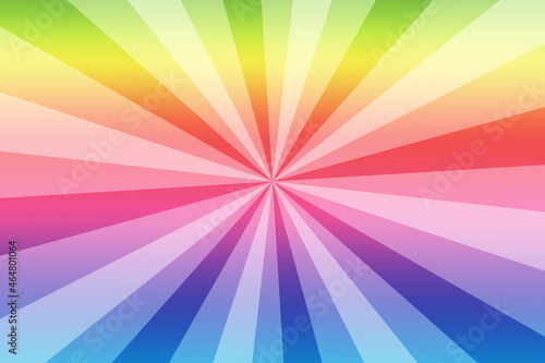 Rainbow sunburst background