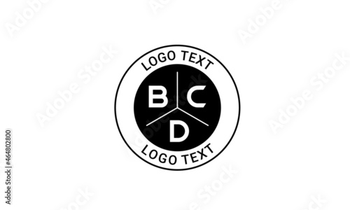  Vintage Retro BCD Letters Logo  Vector Stamp photo