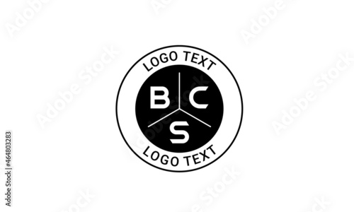  Vintage Retro BCS Letters Logo Vector Stamp